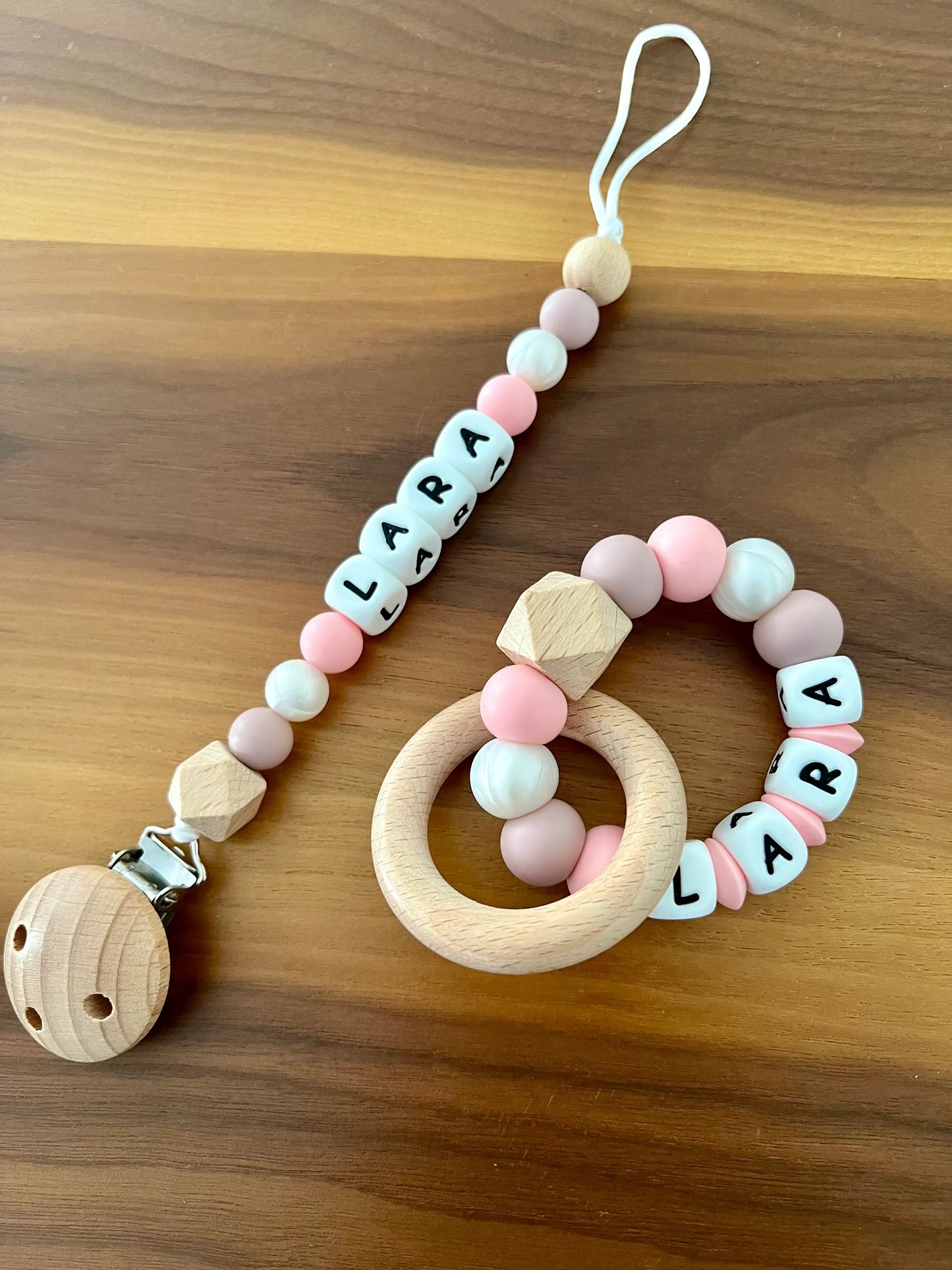 Personalised Dummy Clip & Teether - Bestseller