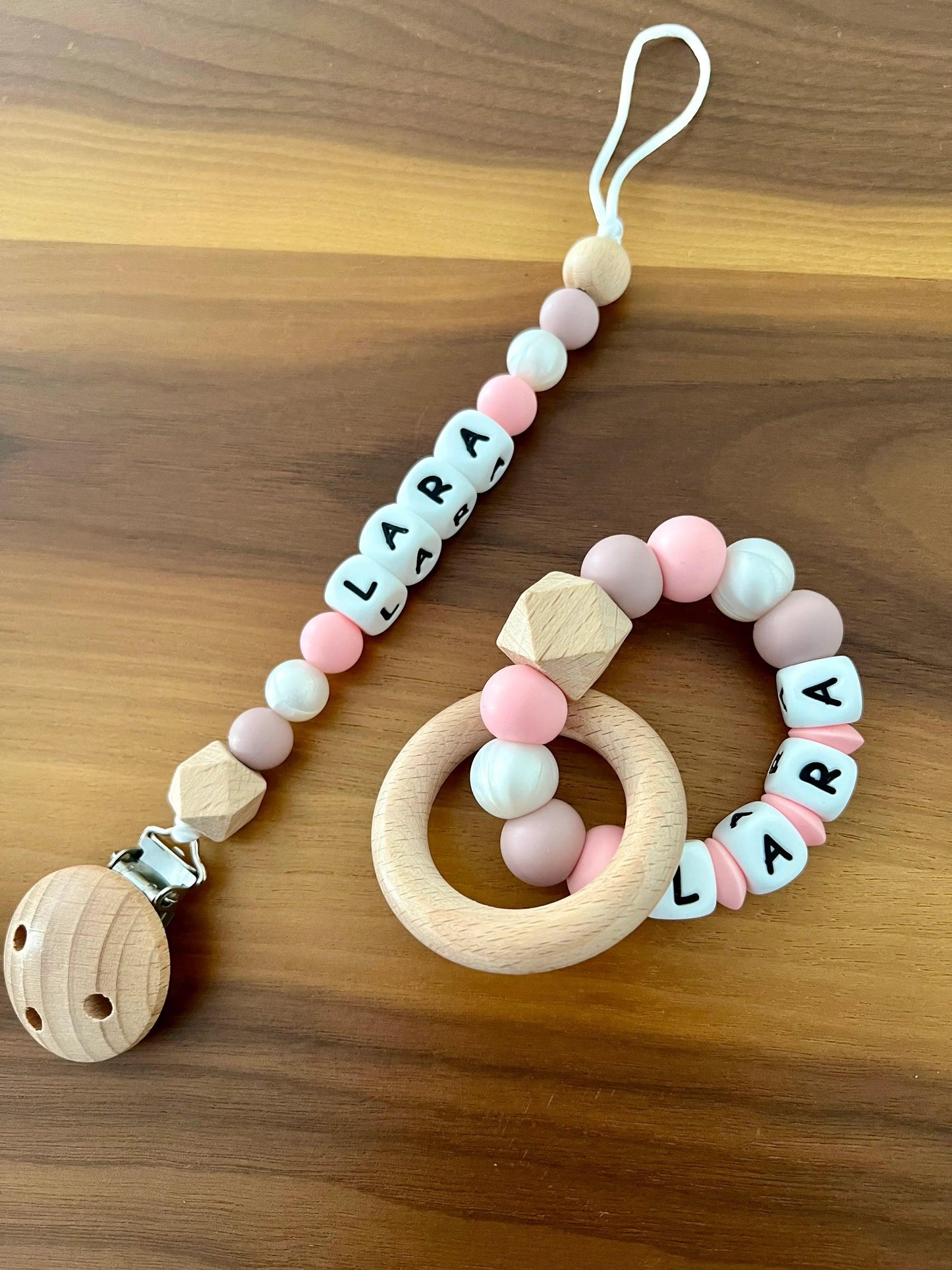 Personalised Dummy Clip & Teether - Bestseller