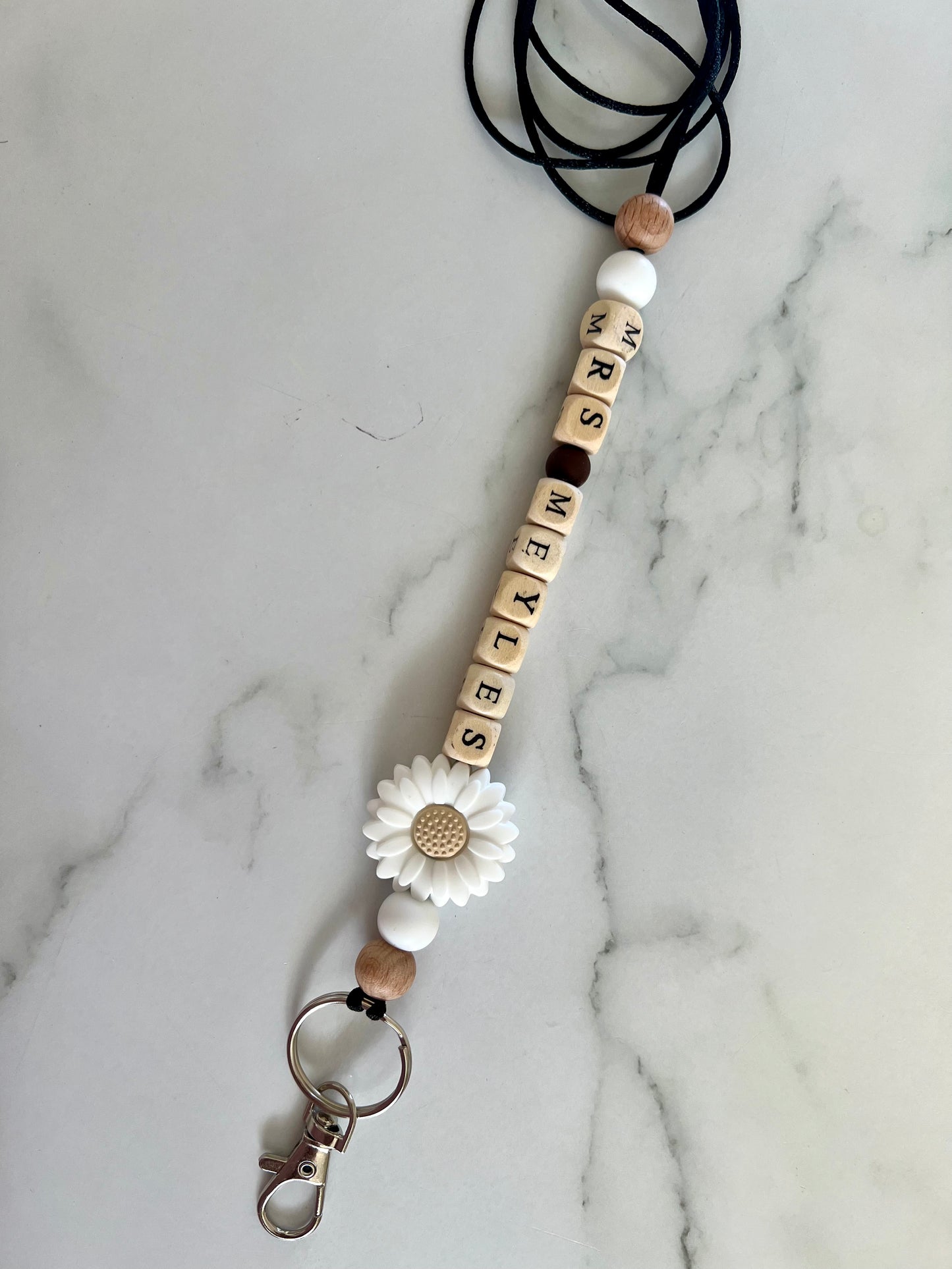 Personalised Lanyard - Flower