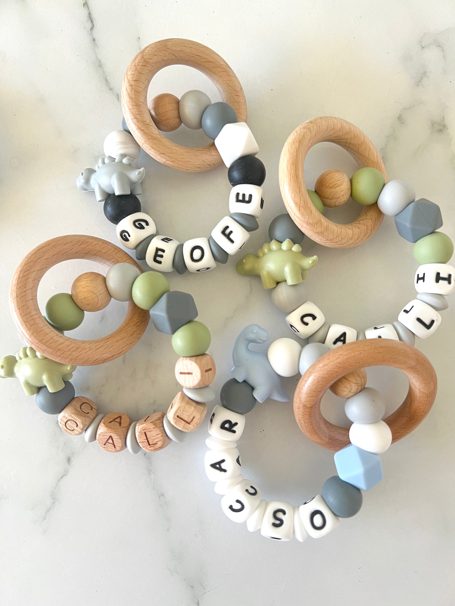 Personalised Teether - Dinosaur