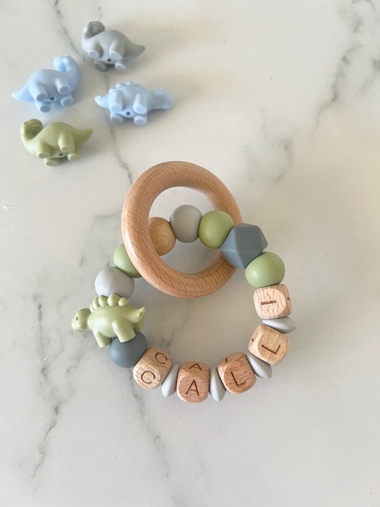 Personalised Teether - Dinosaur