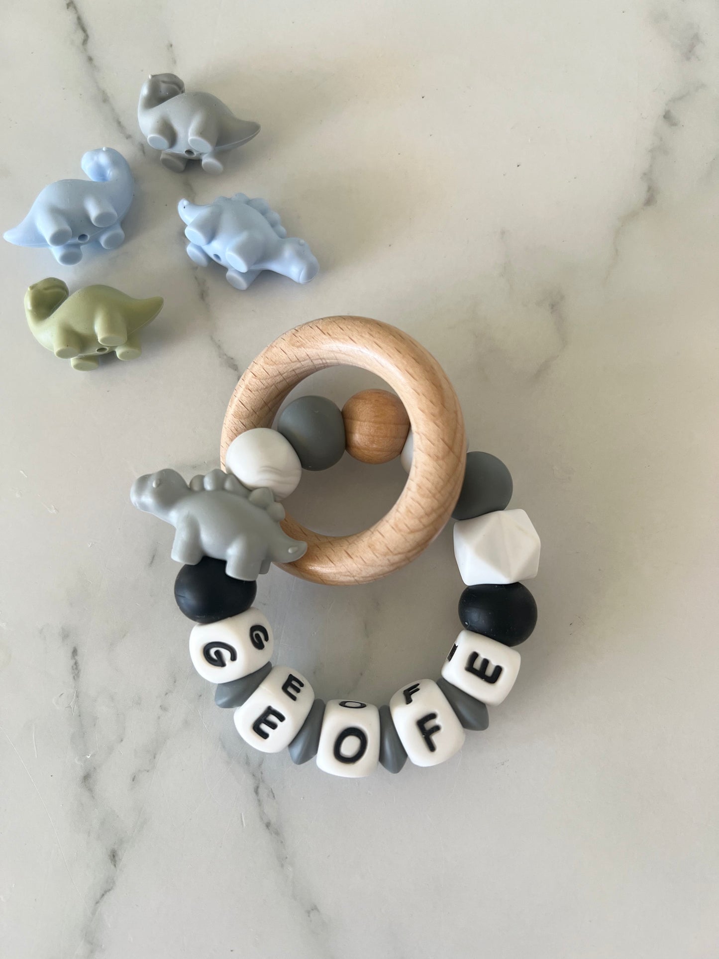 Personalised Teether - Dinosaur