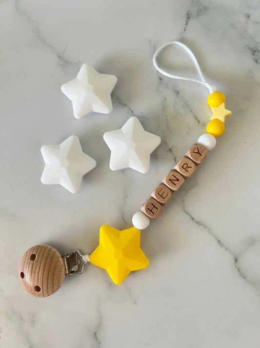 Personalised Dummy Clip - Star