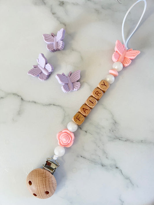 Personalised Dummy Clip - Butterfly