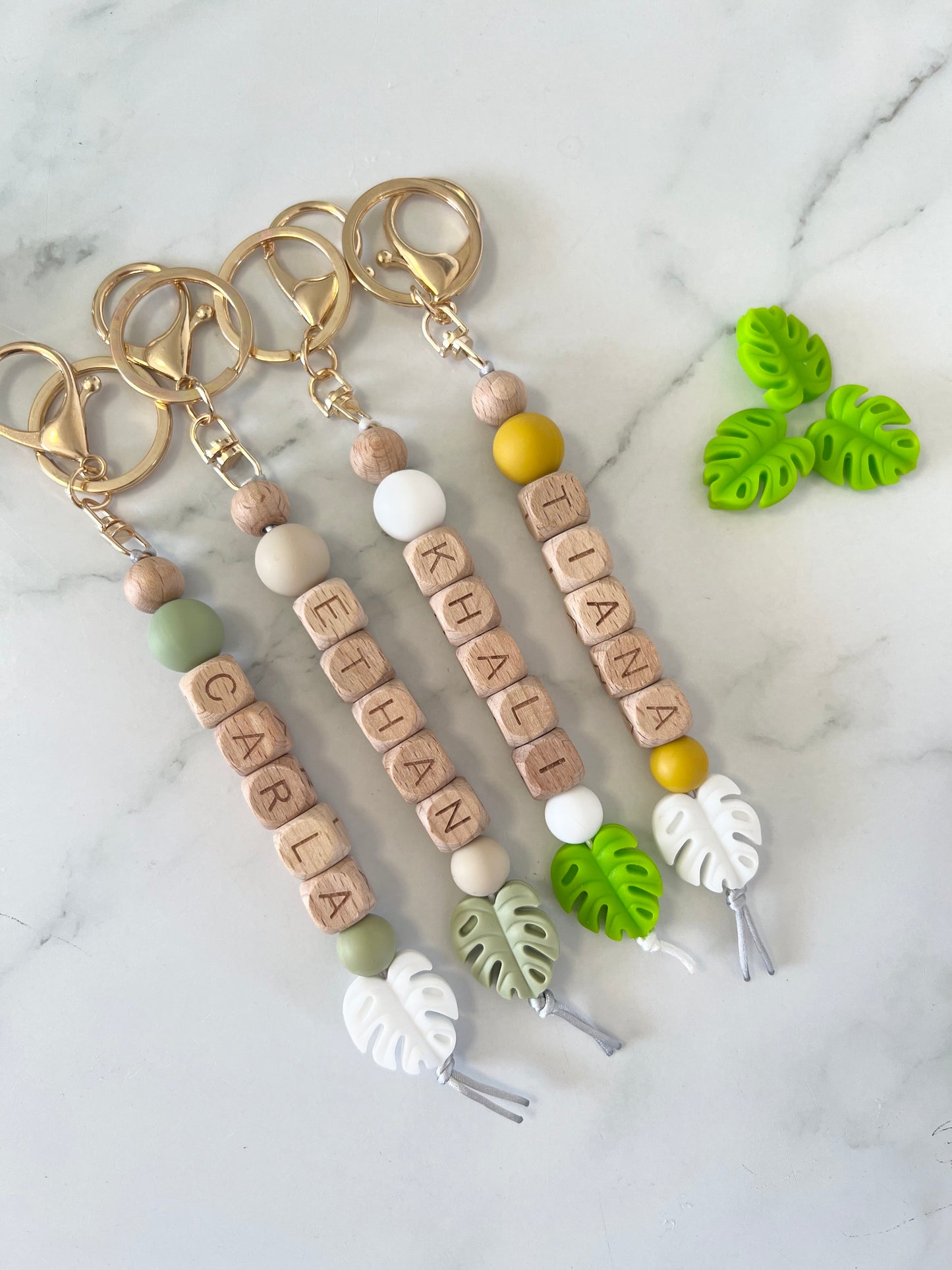 Personalised Keyring - Monstera Leaf