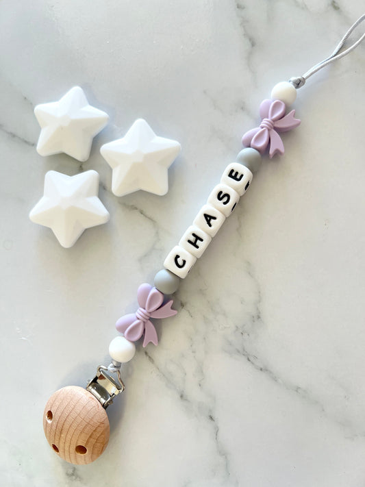 Personalised Dummy Clip - Bow