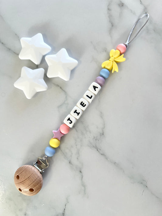 Personalised Dummy Clip & Teether - Unicorn