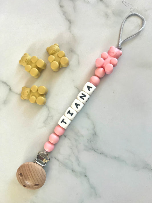 Personalized dummy clip - gummy bear
