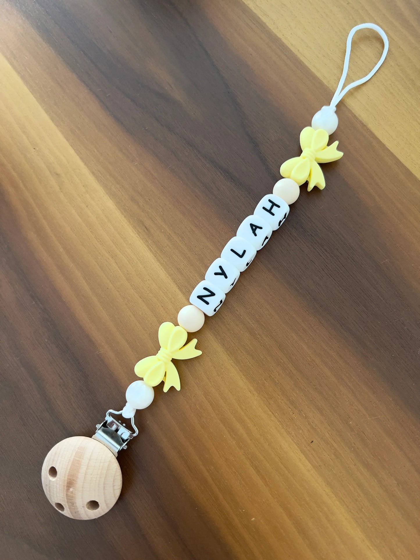 Personalised Dummy Clip - Bow