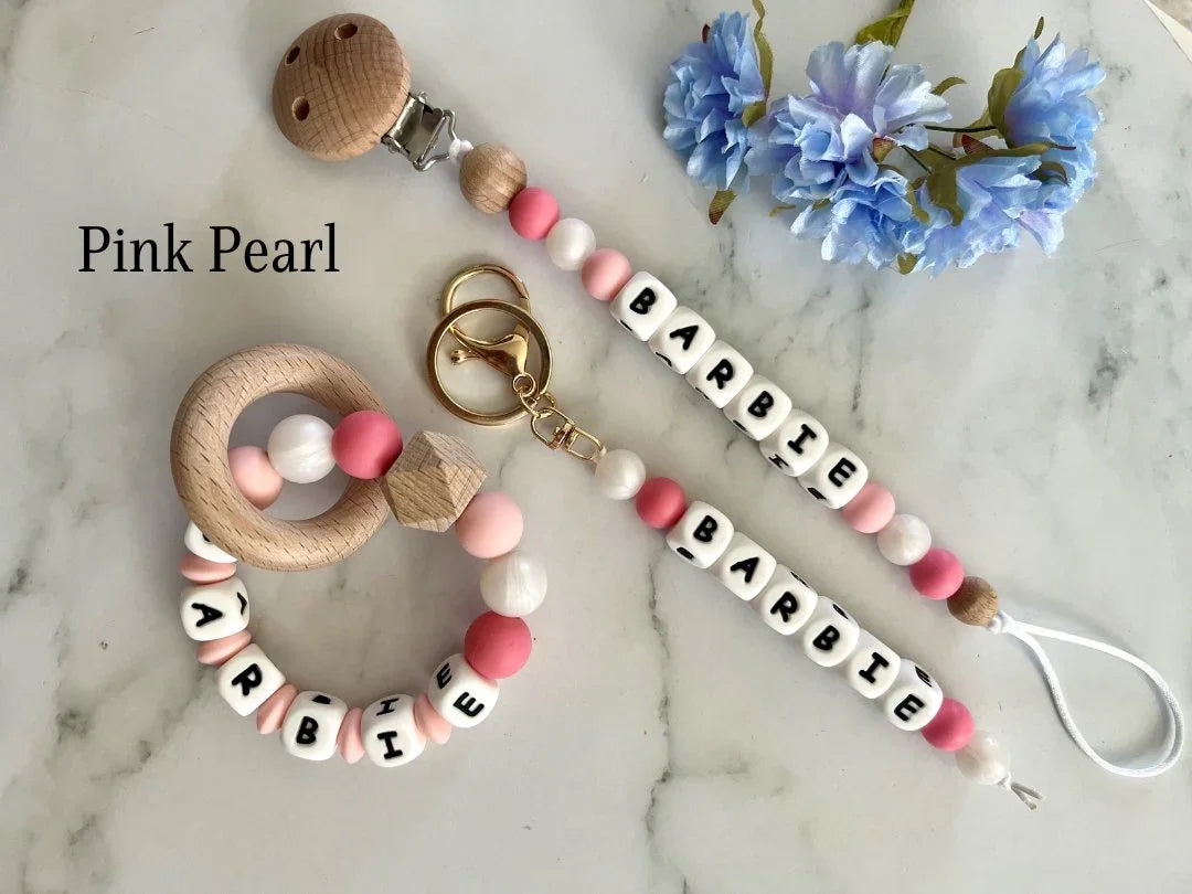 Personalised Dummy Clip, Teether & Keyring - Bestsellers