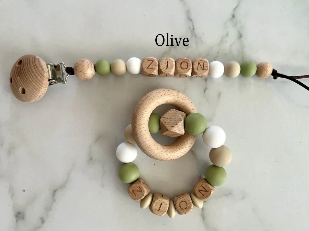 Personalised Dummy Clip & Teether - Bestseller