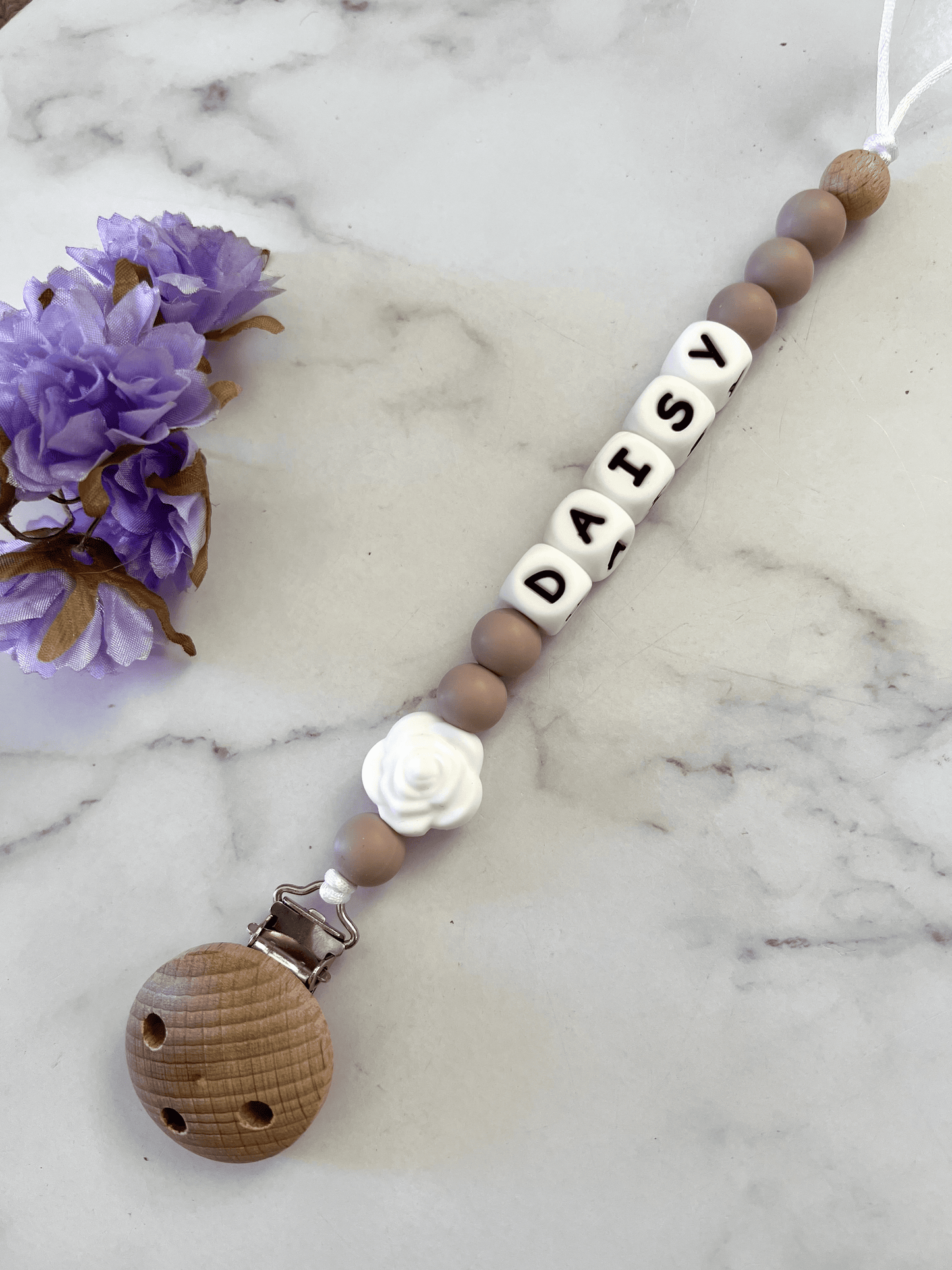 Personalised Dummy Clip - Rose