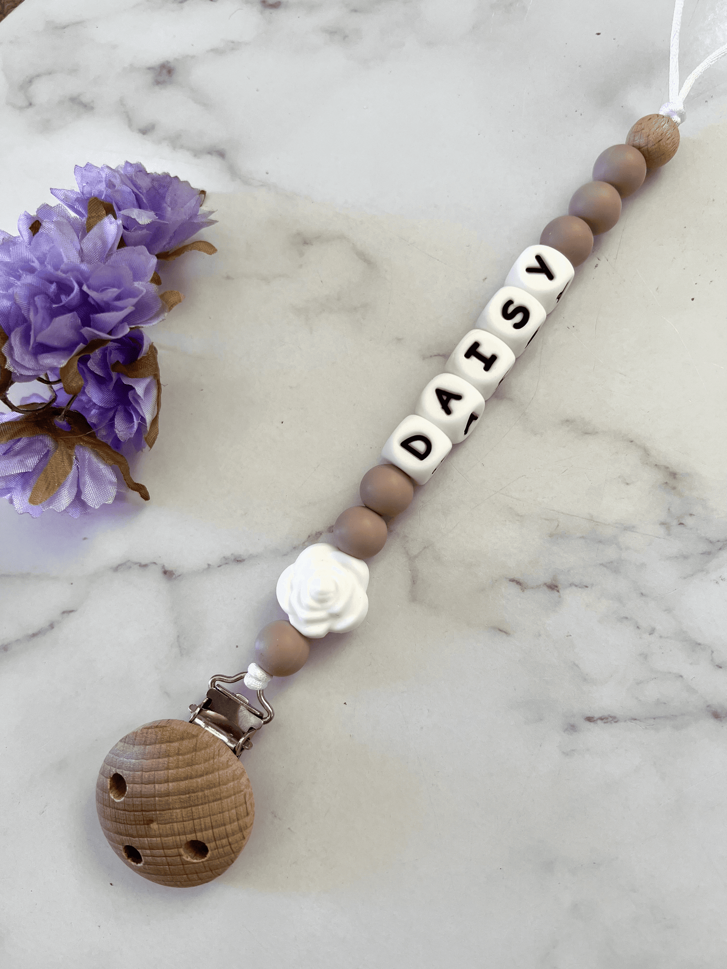 Personalised Dummy Clip - Rose