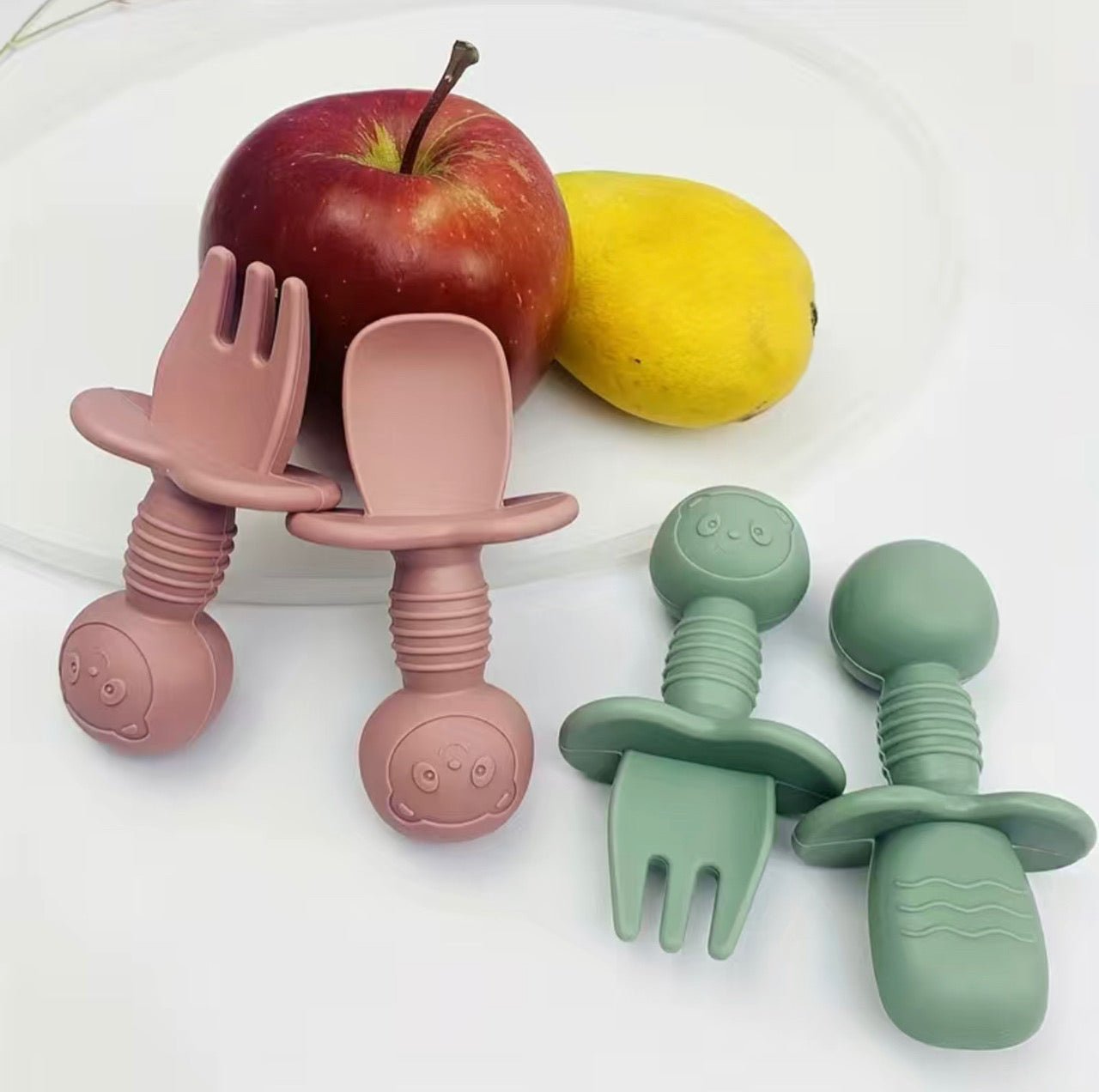 Silicone Spoon and Fork Set for Baby