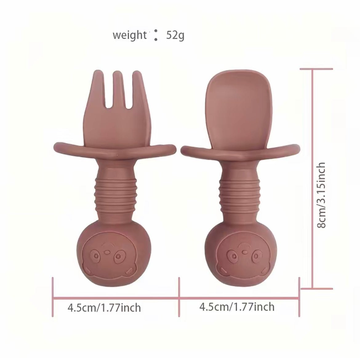 Silicone Spoon and Fork Set for Baby