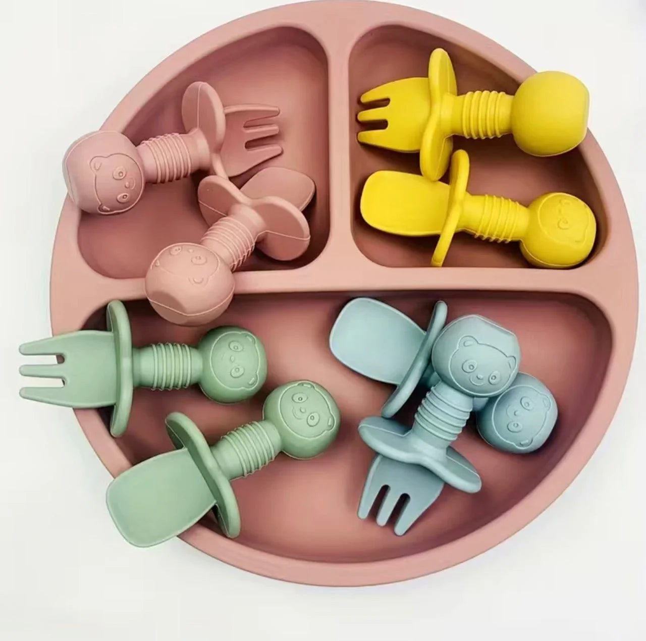 Silicone Spoon and Fork Set for Baby