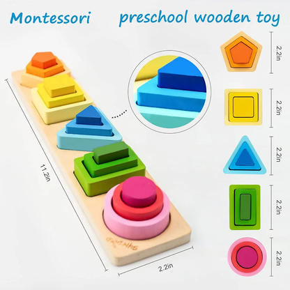 Shapes Wooden Puzzle Sorting Montessori Toy