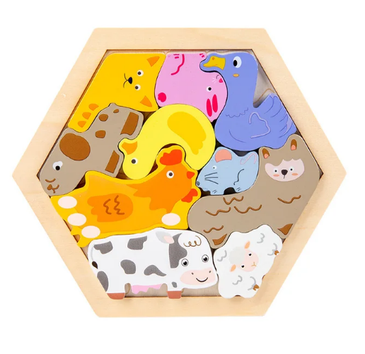 Wooden Puzzle Montessori Toy