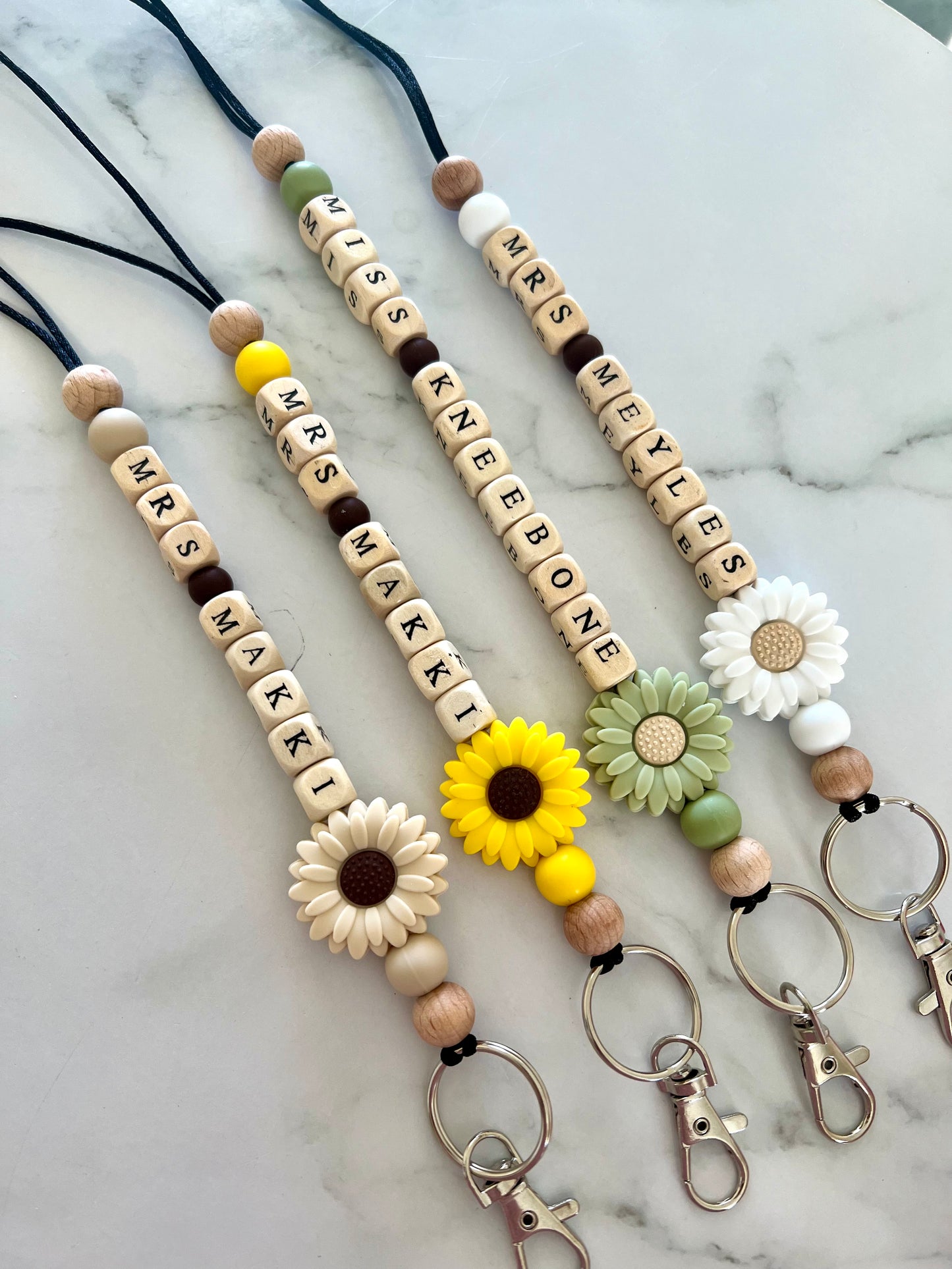  Personalised Lanyard - Flower  