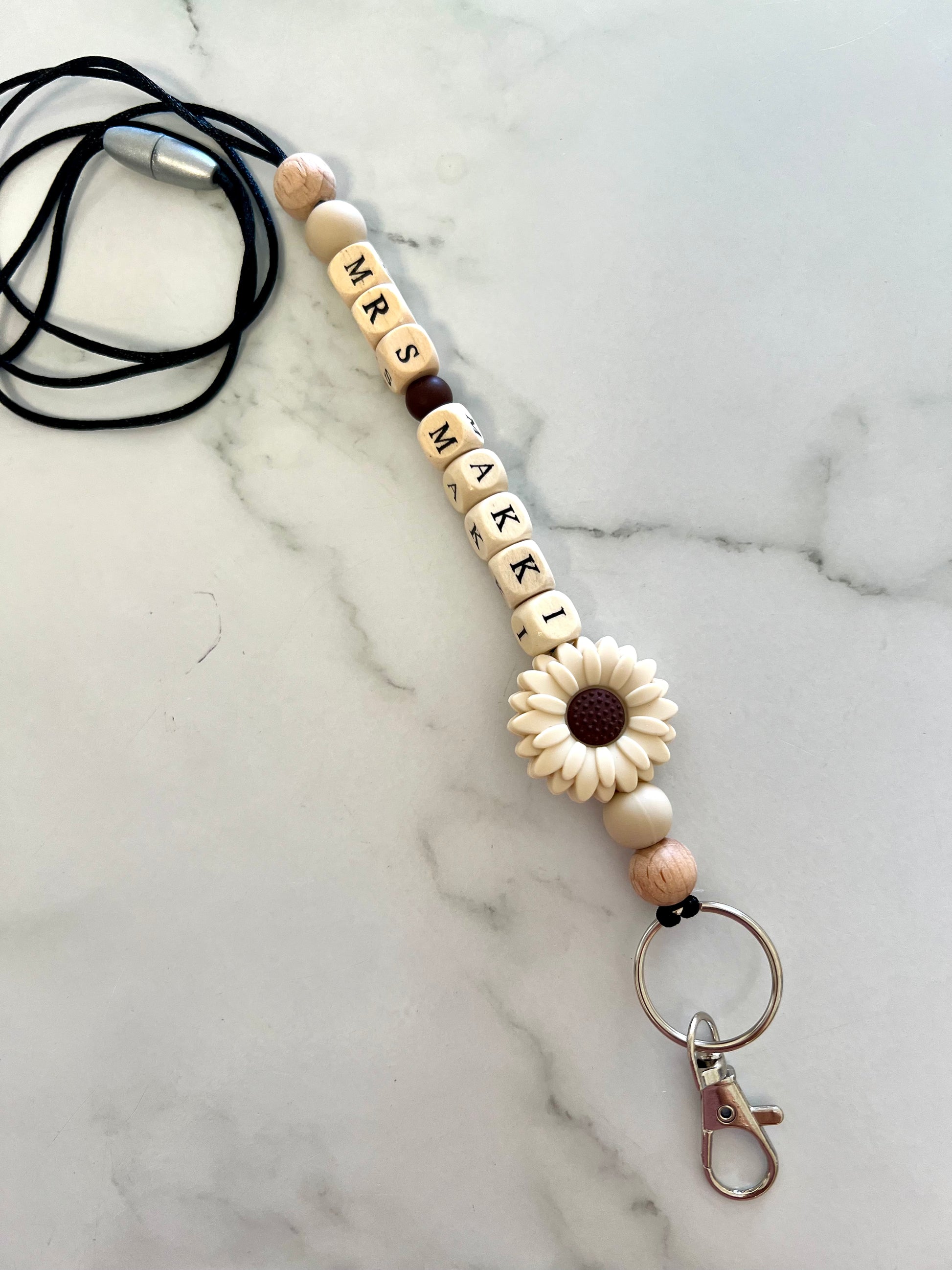  Personalised Lanyard - Flower  