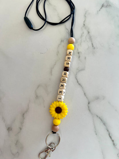  Personalised Lanyard - Flower  