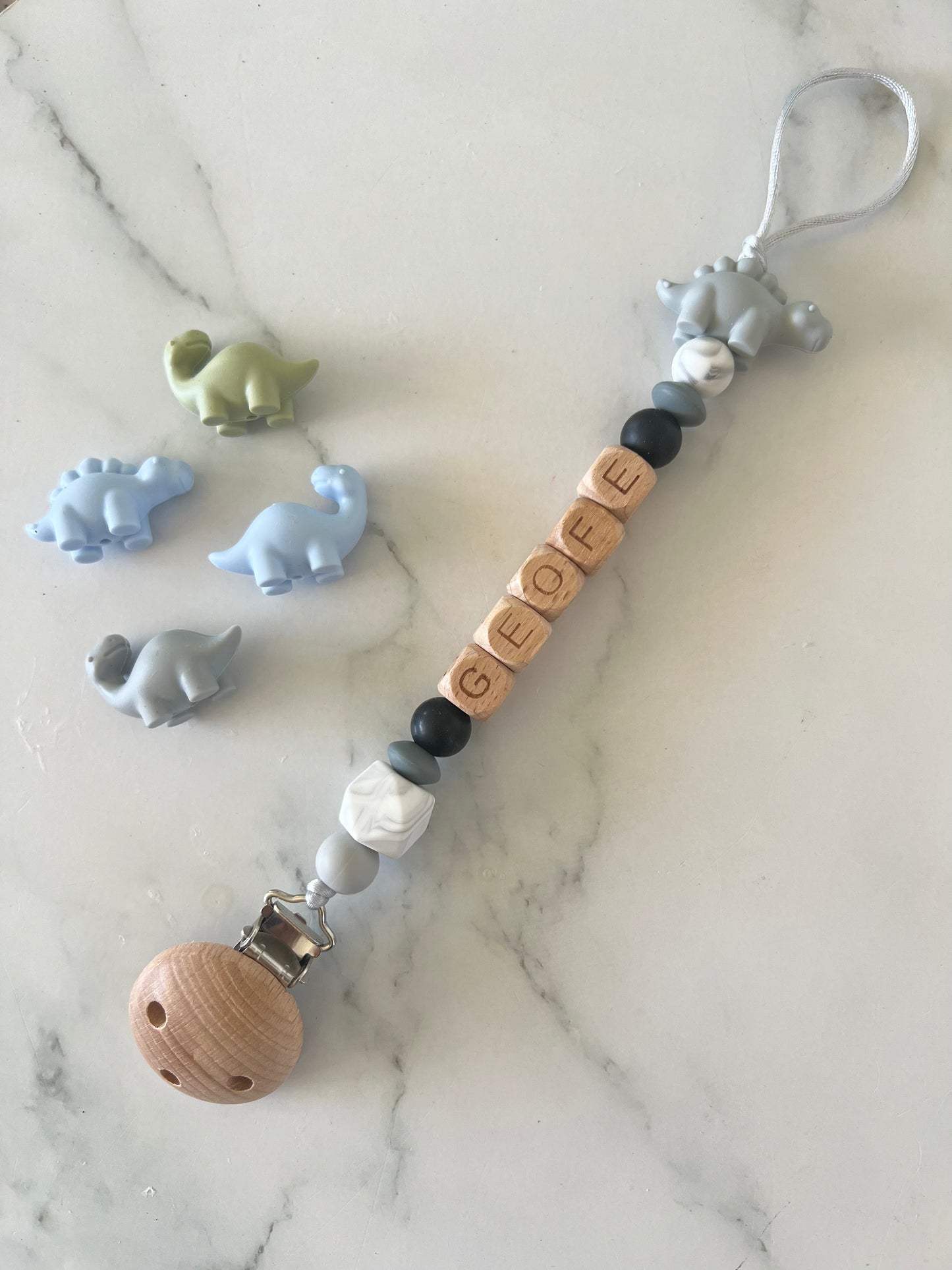  Personalised Dummy Clip - Dinosaur  