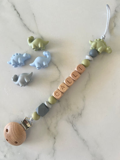  Personalised Dummy Clip - Dinosaur  