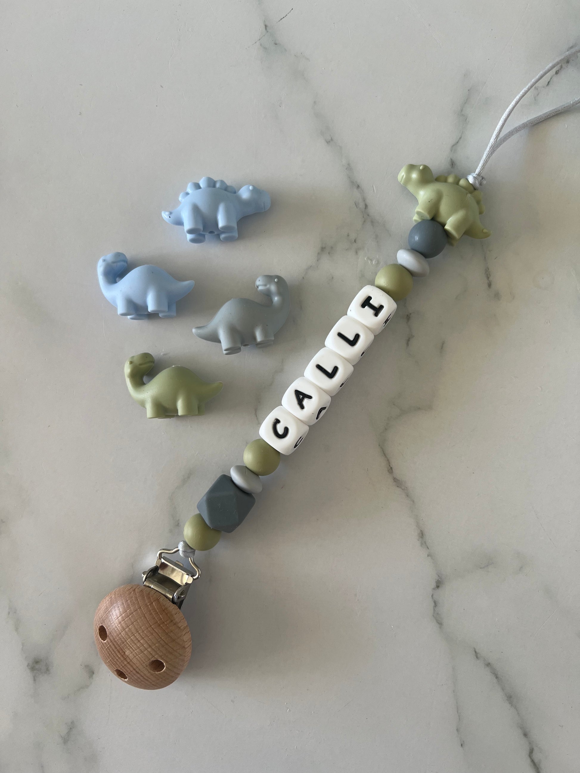  Personalised Dummy Clip - Dinosaur  