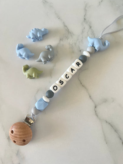  Personalised Dummy Clip - Dinosaur  