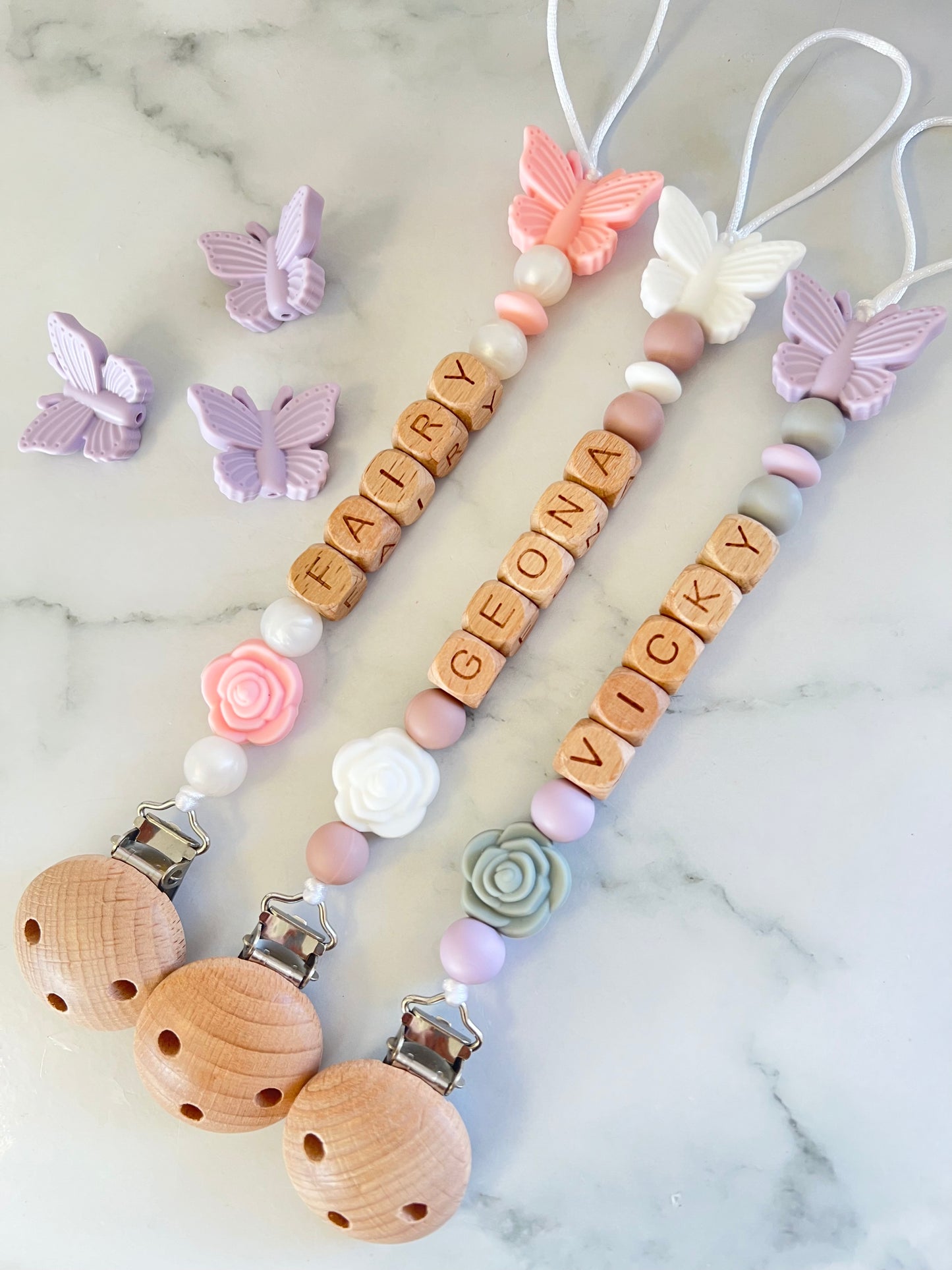  Personalised Dummy Clip - Butterfly  