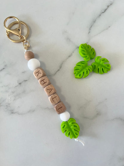  Personalised Keyring - Monstera Leaf  