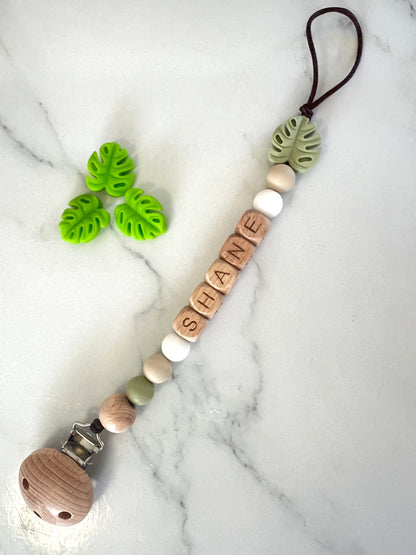  Personalised Dummy Clip - Monstera Leaf  