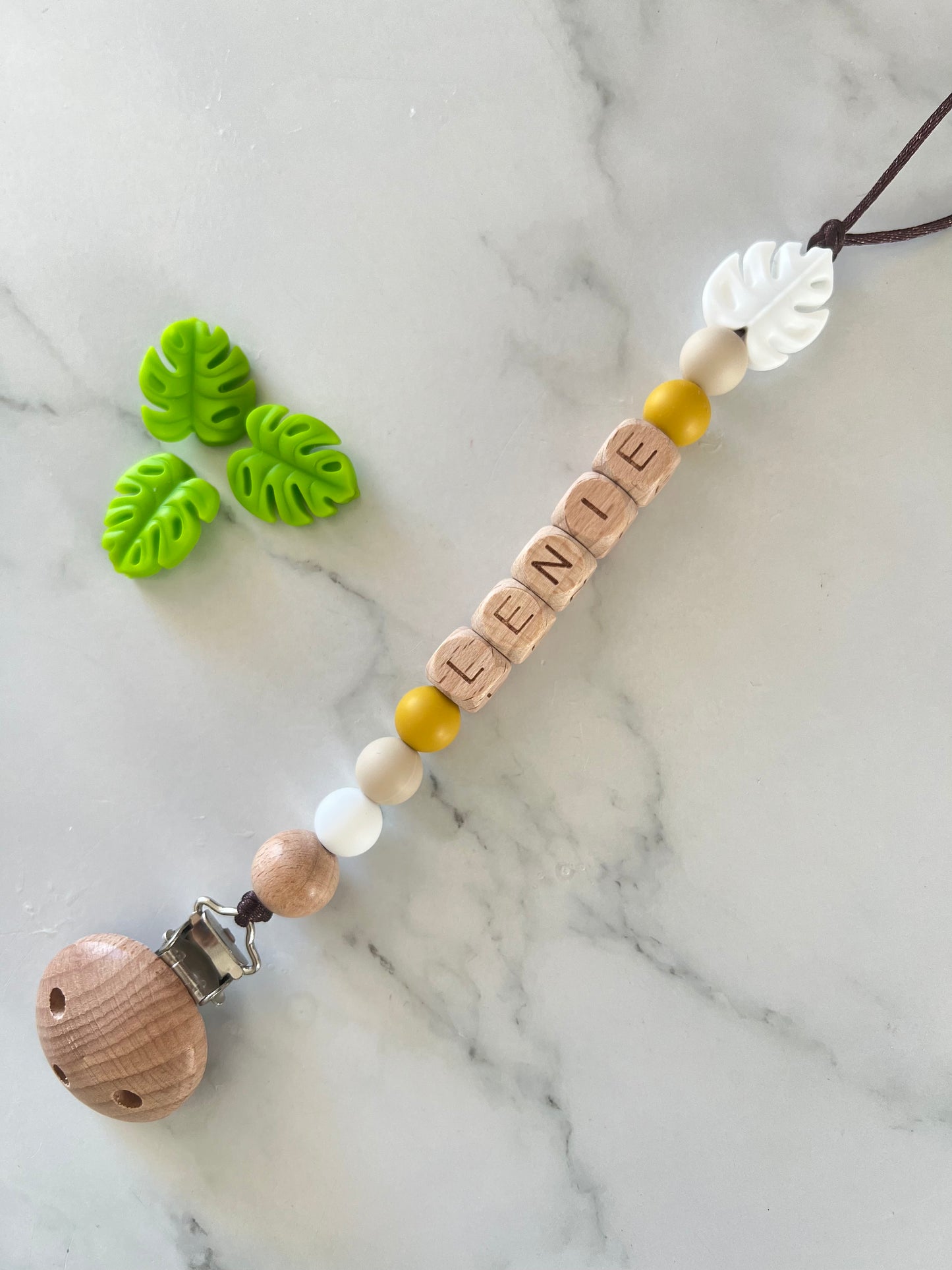  Personalised Dummy Clip - Monstera Leaf  