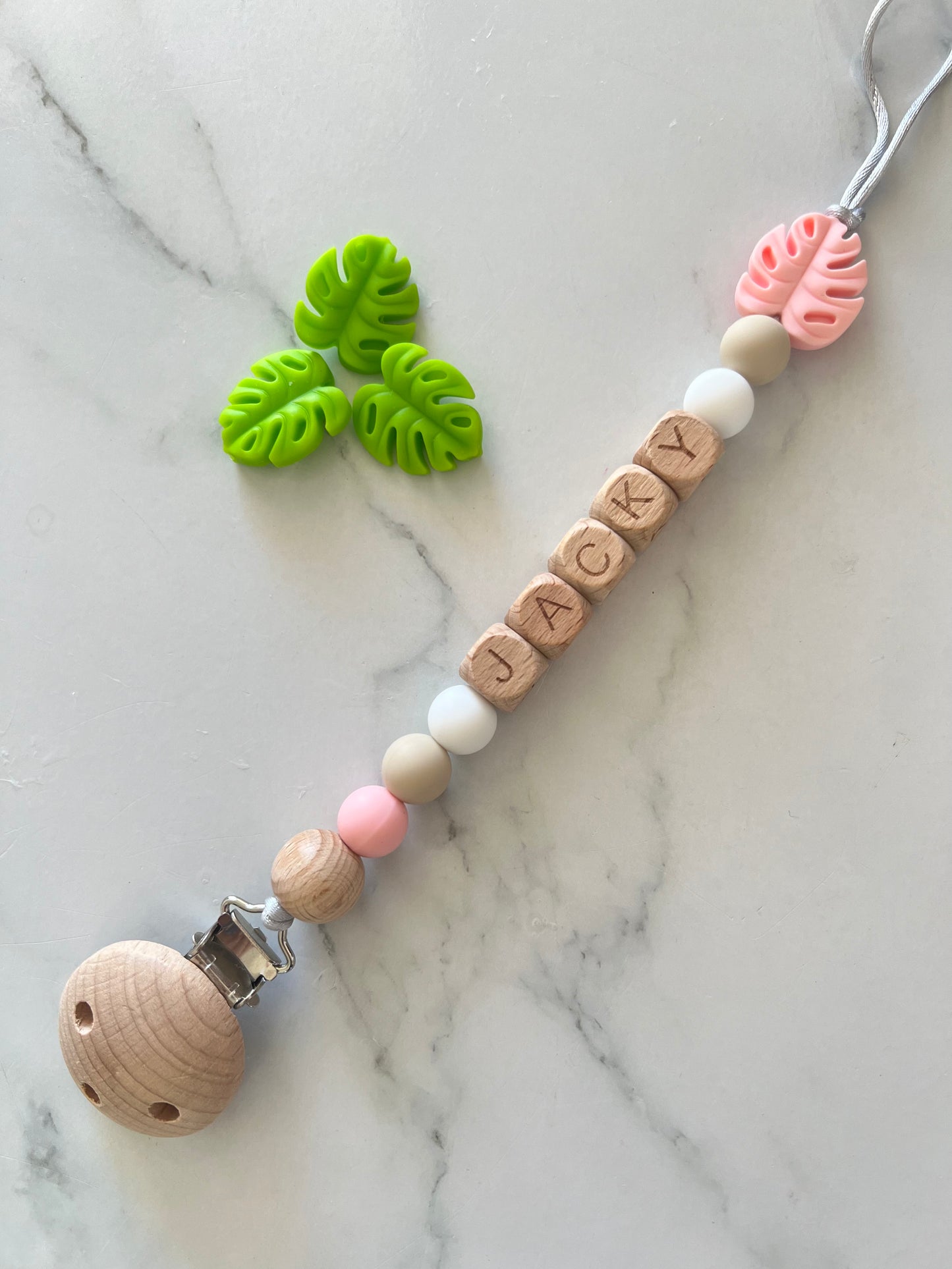  Personalised Dummy Clip - Monstera Leaf  