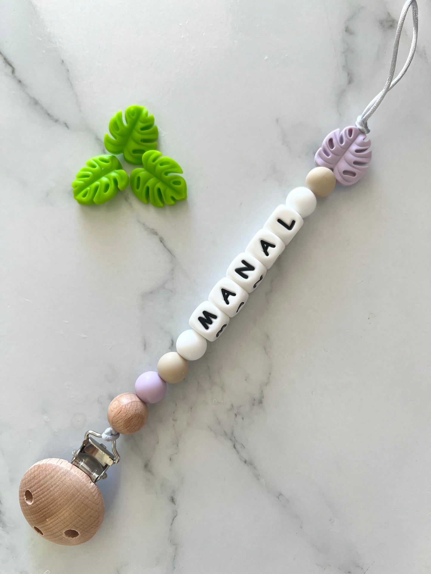  Personalised Dummy Clip - Monstera Leaf  