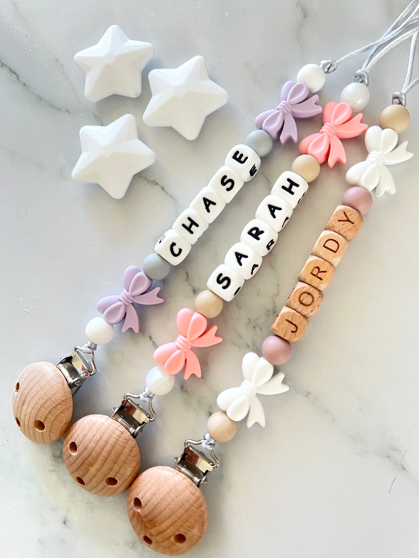  Personalised Dummy Clip - Bow  