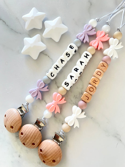  Personalised Dummy Clip - Bow  