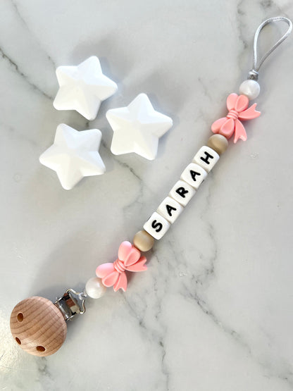  Personalised Dummy Clip - Bow  