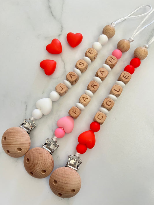  Personalised Dummy Clip - Heart  