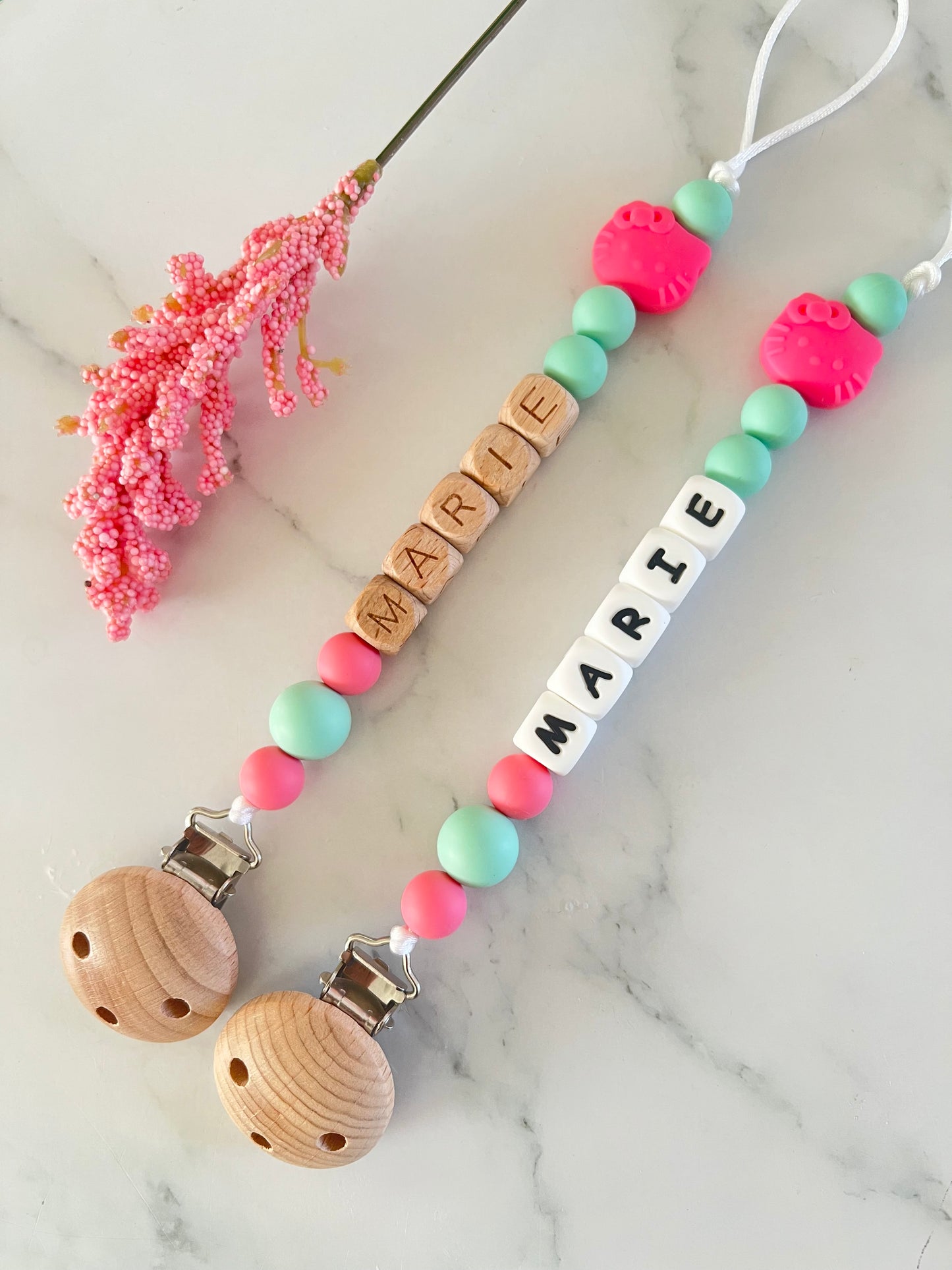  Personalised Dummy Clip - Hello Kitty  