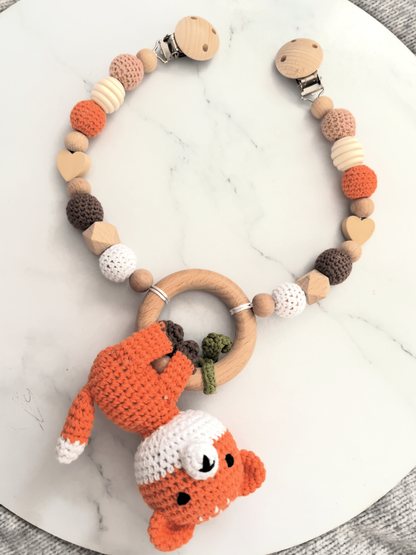 Pram Garland Toy - Crochet Fox