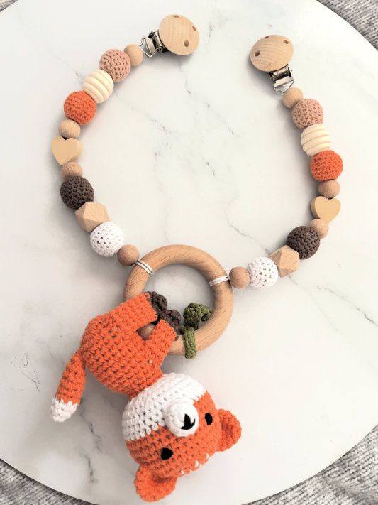 Pram Garland Toy - Crochet Fox