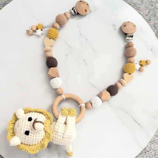 Pram Garland Toy - Crochet Lion