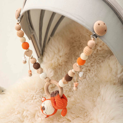 Pram Garland Toy - Crochet Fox