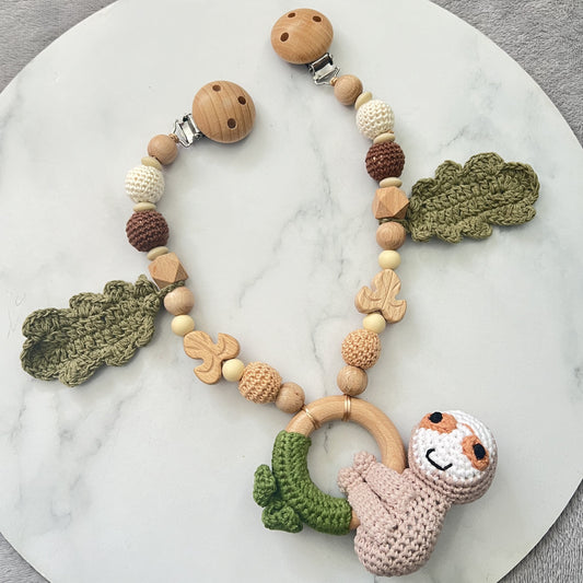 Pram Garland Toy - Crochet Sloth