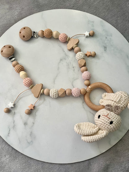 Pram Garland Toy - Crochet Rabbit