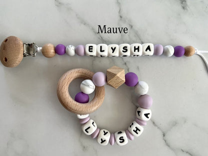 Personalised Dummy Clip & Teether - Bestseller