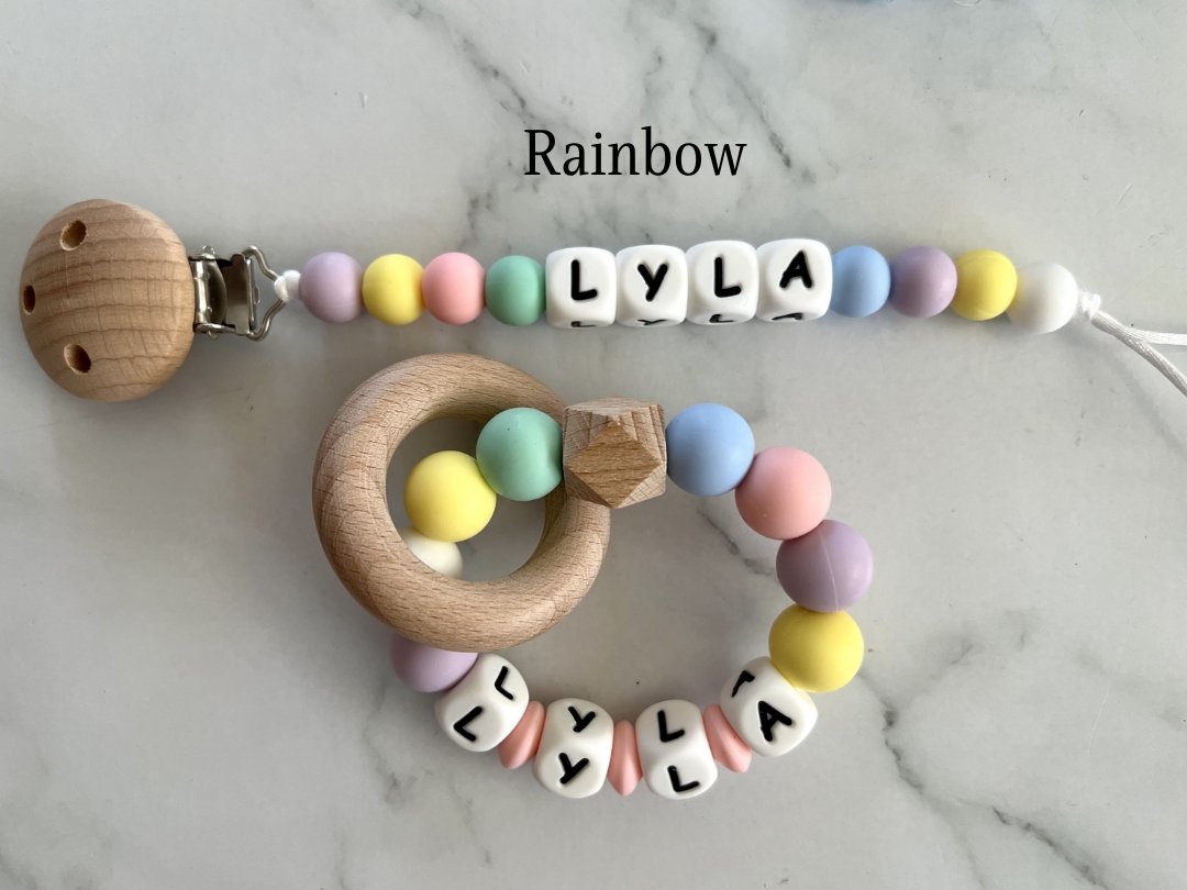 Personalised Dummy Clip & Teether - Bestseller