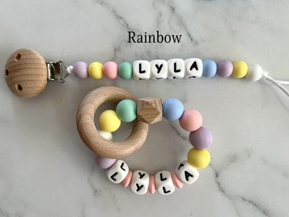 Personalised Dummy Clip & Teether - Bestseller