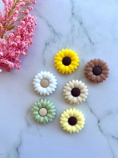  Flower Silicone Wooden Necklace  